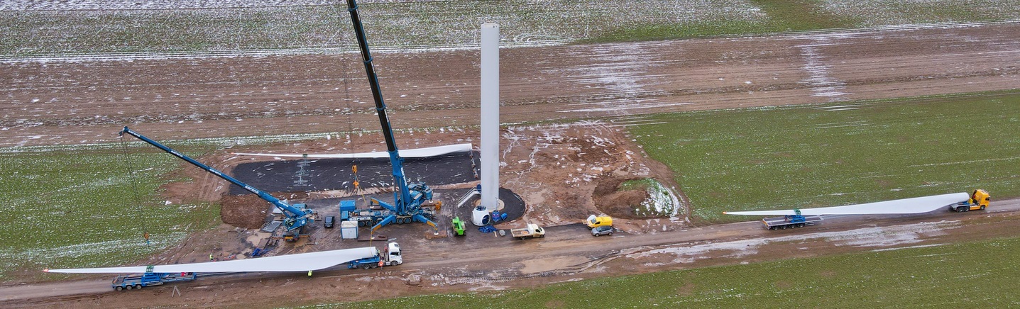 Les éoliennes arrivent sur site !